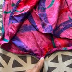 Flora Kung Vintage Silk Jacquard Floral Print Faux Wrap V Neck Midi Dress Pink Size 4 Photo 6