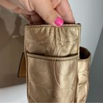 Coach  gold zip top shoulder bag 12” x 9” x‎ 4” Photo 5