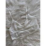 Aerie White Paisley Lace Longline Bralette Size Medium Photo 4