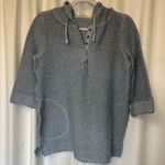 Soft Surroundings  Cozumel Pullover Hoodie Sz Large Light Blue 3/4 Sleeve Pockets Photo 0