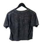 ACDC T Shirt Black Womens Medium M Acid Wash Raw Hem Crop Top Graphic Tee Tour Photo 4
