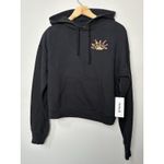 Hurley Surf Co Women's Cropped Hoodie Sweatshirt Black Size Small NEW Waves Sun Photo 1