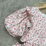 Sister Jane Women’s Floral Maxi Dress Side Cutout Puff Sleeve Milkmaid Pink M+ White Size undefined Photo 6