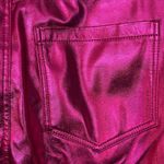 BLANK NYC [] NWT Hot Pink Faux Leather Wide Leg Franklin Pant Photo 8
