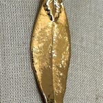Gold tone Dipped Real LeafPendant Necklace Photo 3
