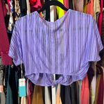 Beach Bunny NWT  Lavender miller crop top cover up shimmery Photo 1