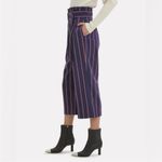 Derek Lam  10 Crosby Blue Navy Striped Satin Culottes Pants Size 00 Photo 10