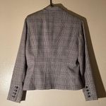 Larry Levine Tweed Knit One Button Blazer Size 6 Black White Maroon Photo 1