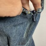 Old Navy Women Maternity XS Blue Denim Cross Over Side Tie Waist Dress Jumper Photo 3