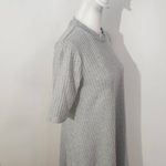 Uniqlo Gray Mock Turtleneck Ribbed Knit Dress Size Medium Gray Mini Dress Photo 4