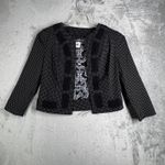 CAbi Seaside Chic Dot Blazer Jacket Career Business Casual Black White Size 2 Photo 1