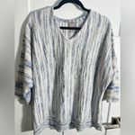 Chico's  Blue and Cream Knit Top Photo 5