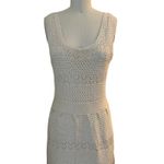 Jessica Simpson Dress White Knit Sweater Fit & Flare Lined Womens Size Medium Photo 2