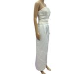 Gloria Vanderbilt Vintage  Formal Wedding Gown Creamy White Lace Overlay Bodice 8 Photo 3