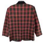 Sag Harbor Vintage Blazer 14 Tartan Plaid Wool Blend Velvet Collar Retro Holiday Photo 7