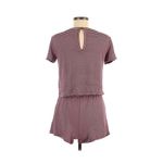 Hiatus  Pink Burgundy Striped Layered Romper Photo 1