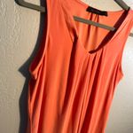 The Limited  Y2K Orange Tank Top Vest with V-Neck Pleat Detail SZ M Ribbed Silk Photo 2