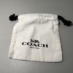 Coach  New York Drawstring Dust Bag Pouch Small White Black Jewelry Accessory Photo 0