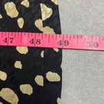 Tuleh Black Gold Animal Leopard Print 100% Silk High Neck Blouson Midi Dress XS Photo 11