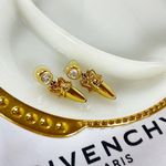 Givenchy Couture Gold & Crystal Dangle Earrings Photo 2