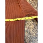 Babaton  x Aritizia Chocolate Brown Ribbed Shirt with Open Tie Back Small Photo 6