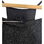 NBD  Womens Dress Small Black Metallic Glitter Halter Mini Strappy Party Cocktail Photo 2