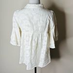 For Love & Lemons  White Buttercup Ruffled Tie Neck Top Photo 6