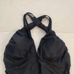 You Dian Women's One Piece Tummy Control Front Cross Ruched Swimsuit Size 3XL Black Photo 2