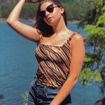 Leith Tiger Stripe Double Lined Tank Photo 0