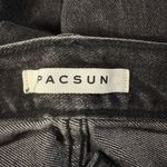 PacSun SZ 30 Vintage Loose Crop Jeans Button-Fly Hi-Rise Seamed Leg Frayed Black Photo 7