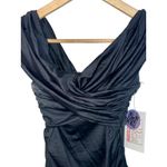 Abercrombie & Fitch  Black Ruched Wrap Stretch Bodysuit Tank Top Womens Size M Photo 2