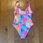 Nanette Lepore  NWT pink printed molded cup one piece swimsuit 4 Photo 5