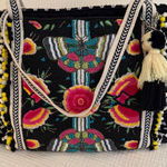 America & Beyond Midnight Butterflies Beaded Tote bag. Black Photo 0