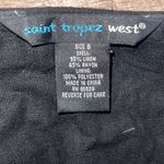 Saint Tropez West  Womens‎ Embroidered Lined Linen Blend Flare Skirt Black Size 8 Photo 7