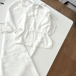 COMMENSE White Knit Halter Top Midi Maxi Skirt Matching Set Coord Small Photo 4