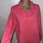 Simply Southern Quilted V Neck Long Sleeve Top with Pearls and Rhinestones Photo 5