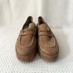 Dolce Vita Yanni Chestnut Suede Platform Penny Loafer Heels Menswear Academia 9 Tan Photo 6