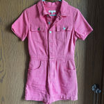 Cloud Ten Pink denim fringe jumpsuit Photo 0