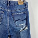 Abercrombie & Fitch Abercrombie Dark Wash Distressed Button Fly Mom Denim Jeans Womens Size 4/27 Photo 5