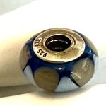 Pandora Unique Blue Captivating Murano Glass Charm 925 Photo 3