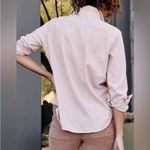 Frank & Eileen  Soft Pink Eileen Button Down V-Neck Shirt Medium Classic Italian Photo 1