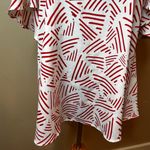 Collective Concepts  Cold Shoulder Flowy Print White Red Size S Strappy Bohomian Photo 3