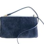 Vintage Magid Soft Suede Black Slim Line Zipper Top Crossbody Clutch Bag Photo 0