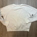J.Crew Vintage Fleece Ivory Embroidered Sweatshirt Small Photo 5