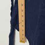 Gap NWT  Roll-Sleeve Shirtdress in Linen-Cotton Size Small Navy Blue Button Down Photo 7