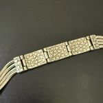 Brighton Retired OP Art Silver Heart Motif Multi-Strand Link Bracelet 40g. Photo 9