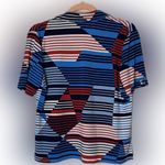 Allison Daley  Blouse Shirt Petite PS/P Red White Blue 4th of July Pool Party Photo 1