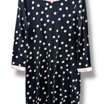 Kate Spade Navy Blue & Pink Polka Dot 3/4 Sleeve Pajama Dress Sz M Nightgown Photo 0