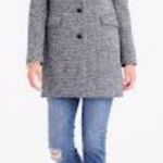 J.Crew  Tweed Topcoat Coat‎ Womens Size 2 Grey Black H1493 Photo 0