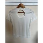Akris Punto Ivory Keyhole Cutout Tee T-Shirt Top Size 6 MINIMALIST LUXURY CASUAL Photo 5